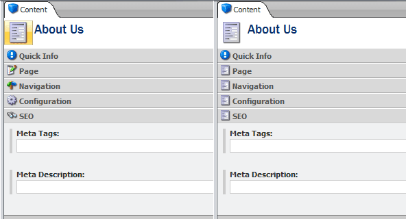 Template Section Icons